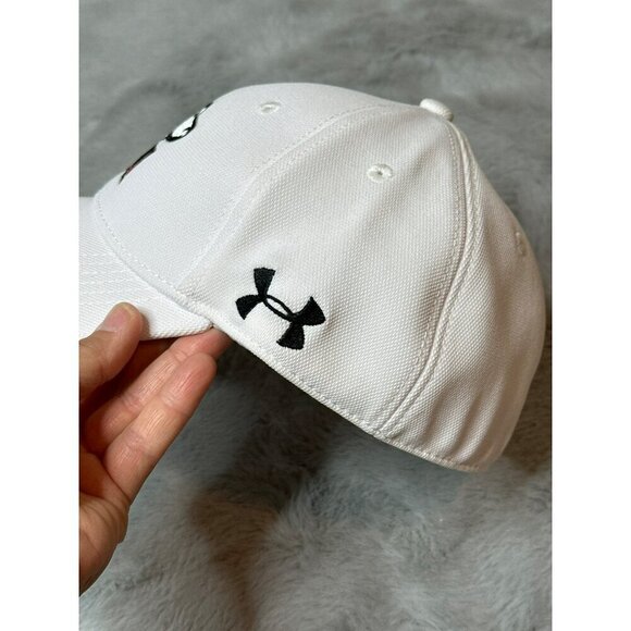 Northern Illinois University NIU Under Armour Huskies White Flex Baseball Cap - Picture 4 of 10